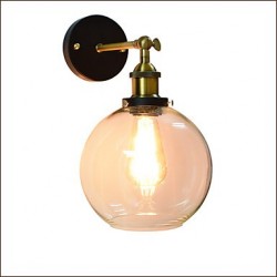 4W E27 QS-12 Iron Wall Lamp Black Simple Retro Wall Lamp Single Head Decorative Wall Lamp European Style