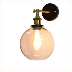 4W E27 QS-12 Iron Wall Lamp Black Simple Retro Wall Lamp Single Head Decorative Wall Lamp European Style