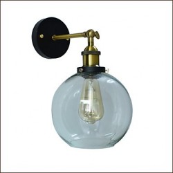 4W E27 QS-12 Iron Wall Lamp Black Simple Retro Wall Lamp Single Head Decorative Wall Lamp European Style