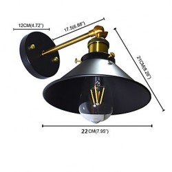 4W E27 Led Light Paint Single Wall Iron Wall Lamp Dumb Black Lightsaber Lamp On Wall