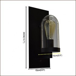 BT1-119 4W E27 Led Light Painted Steel Wall Lamp Dumb Black American Coffee Decoration Retro Wall Light Lightsaber Lamp On Wall