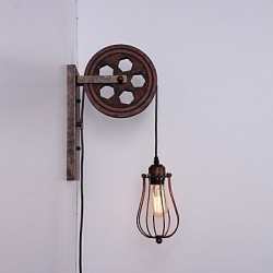 Industrial Retro Iron Wall Lamp Creative Personality Lift Pulley Wall Lamp