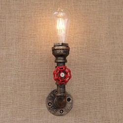 40W E26/E27 Country Retro Painting Feature for Mini Style Bulb Included,Ambient Light Wall Sconces Wall Light