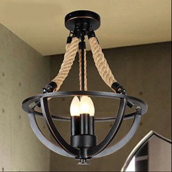 American Bedroom Ceiling Retro LED Rope Simple Aisle Lamp