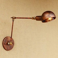 60 E26/E27 Vintage Country Painting Feature for Mini Style Swing Arm Eye Protection,Ambient Light Swing Arm LightsWall