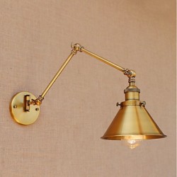 40W E26/E27 Vintage Country Electroplated Feature for Mini Style Swing Arm Eye Protection Downlight Swing Arm Lights