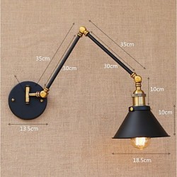 40W E26/E27 Vintage Country Electroplated Feature for Mini Style Swing Arm Eye Protection Downlight Swing Arm Lights