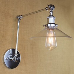 40W E26/E27 Vintage Country Retro Electroplate Feature for Mini Style Swing Arm Bulb Included,Ambient Light Swing