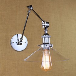 40W E26/E27 Vintage Country Retro Electroplate Feature for Mini Style Swing Arm Bulb Included,Ambient Light Swing