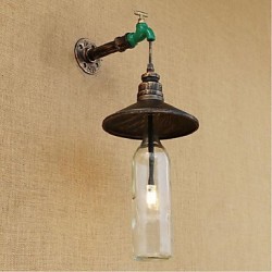 3W E27 BGB009 Edison Retro Decorative Water Pipe Wine Bottle Wall lamp Wall Light