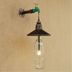 3W E27 BGB009 Edison Retro Decorative Water Pipe Wine Bottle Wall lamp Wall Light