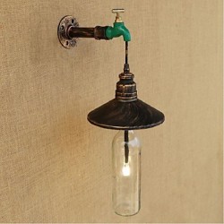 3W E27 BGB009 Edison Retro Decorative Water Pipe Wine Bottle Wall lamp Wall Light