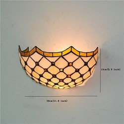 30cm Retro Country Wall Lights Glass Shade Living Room Bedroom Restaurant Cafe Bar Wall Sconces