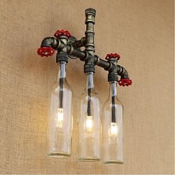 9W E27 BGB013 Retro Industrial Wind Switch Led Water Bottle Wall Lamp Wall Light