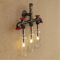 9W E27 BGB013 Retro Industrial Wind Switch Led Water Bottle Wall Lamp Wall Light