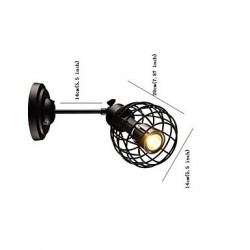 hot sale Retro Pipe Wall Lights Simple Loft Black Birdcage Metal Dining Room Kitchen Bar Cafe Decoration lighting