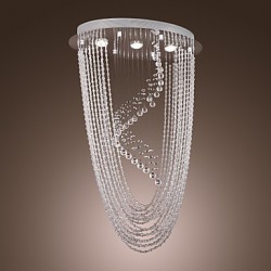 Max 50W Modern/Contemporary Crystal / Bulb Included Chrome Chandeliers / Flush Mount Living Room / Bedroom / Hallway