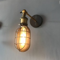 Max 60W Vintage Black Metal Loft Wall Lamps Living Room Dining Room Hallway Cafe Bars Bar Wall Lamp