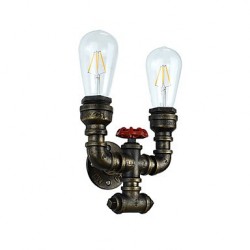 8 E27 Rustic/Lodge Traditional/Classic Antique Brass Feature for LED Bulb Included,Ambient Light LED Wall Lights Wall Light