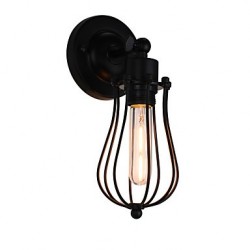 4W E27 Led Light Painted Steel Wall Lamp Dumb Black American Coffee Decoration Retro Wall Light Lightsaber Lamp On Wall