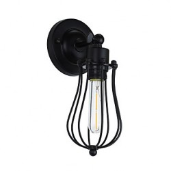 4W E27 Led Light Painted Steel Wall Lamp Dumb Black American Coffee Decoration Retro Wall Light Lightsaber Lamp On Wall