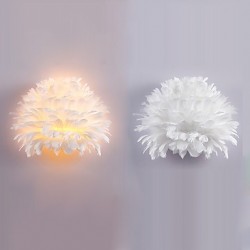 Feather Wall Lights 1 LightsModern/Contemporary Bedroom Hotel Wall Sconces E12/E14