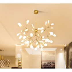 2019 New Modern/Contemporary Fireflies Feature for LED Metal Living Room Bedroom Dining Room Study Chandelier with Glass Shades