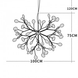 2019 New Modern/Contemporary Fireflies Feature for LED Metal Living Room Bedroom Dining Room Study Chandelier with Glass Shades