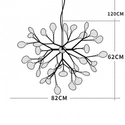 Post Modern North Europe Style Warmly Firefly Chandelier Lamp Decorate for the Bedroom Canteen Room Bar Pendant Lighting Fixture