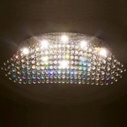 9 Light Modern Classic Downlight Electroplated Chandelier Crystal Rain Drop Light