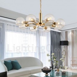 8 Lights Nordic Postmodern Creative Glass Magic Bean Chandelier