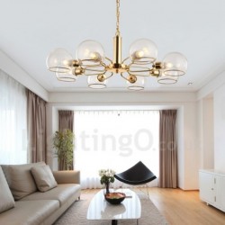 8 Lights Nordic Postmodern Creative Glass Magic Bean Chandelier