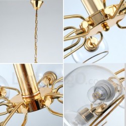 6 Lights Nordic Postmodern Creative Glass Magic Bean Chandelier