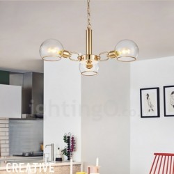 3 Lights Nordic Postmodern Creative Glass Magic Bean Chandelier