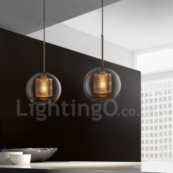 Modern Minimalist Nordic Style Personality Decoration Cafe Glass Ball Single Head Pendant Lights