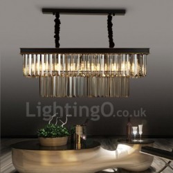 Retro Crystal Pendant Lights for Cafe Exibittion Hall