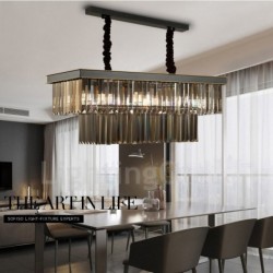 Retro Crystal Pendant Lights for Cafe Exibittion Hall