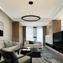 Modern Ring Shape Crystal Pendant Lights