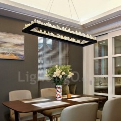 Newest Design Rectangle Crystal Pendant Lights