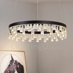 Modern Circle Design Crystal Pendant Lights