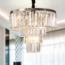 Elegant Cheap Modern 4 Tier Round Crystal Pendant Light