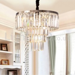 Elegant Cheap Modern 4 Tier Round Crystal Pendant Light