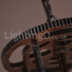 Retro Iron Gear Pendant Lights Cafe Room/Office