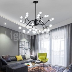 Nordic Style Magic Bean Chandelier Small Clear Transparent Glass Bubble Ball Chandelier