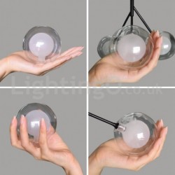 Nordic Style Magic Bean Chandelier Small Clear Transparent Glass Bubble Ball Chandelier