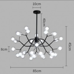 Nordic Style Magic Bean Chandelier Small Clear Transparent Glass Bubble Ball Chandelier