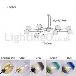 Nordic Modern Magic Bean Glass Chandelier Molecular Chandelier