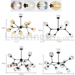 Nordic Postmodern Molecular Magic Bean Chandelier