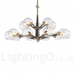 Retro / Vintage Magic Bean Rustic Chandelier with Multi Colours Glass Shades