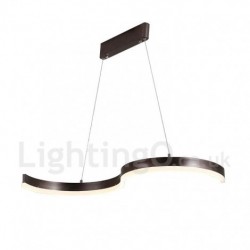 Dimmable Modern LED Linear Pendant Light with Remote Control